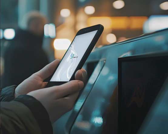 用户在公共场所使用灵霁